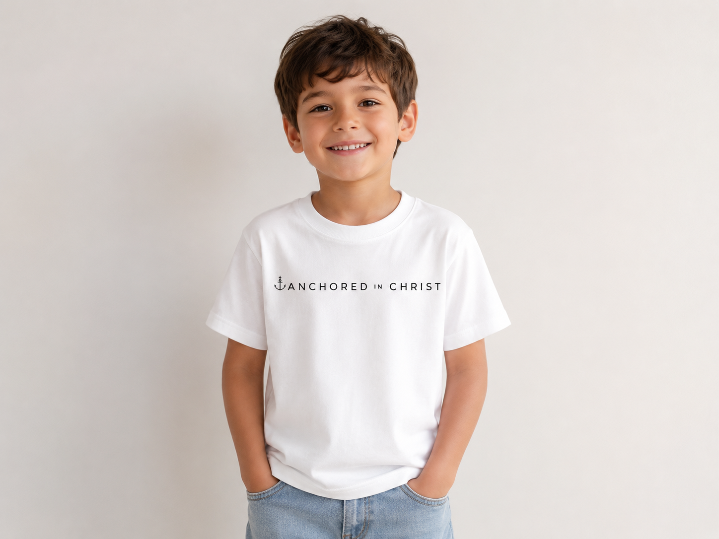 Anchored In Christ Kids T-Shirt